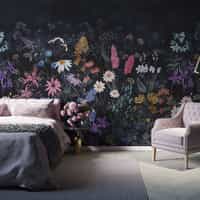 Wild Floral Landscape Nursery Wallpaper Mural 3
