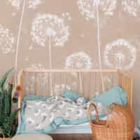 Serene Dandelion Wisps Kids Room Wallpaper 3
