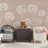 Serene Dandelion Wisps Kids Room Wallpaper 1