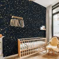 Astronomical Star Patterns Kids Room Wallpaper 2