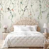 Floral Cascade and Birds Wallpaper Mural 4