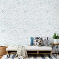 Serene Watercolor Fish Pattern Wallpaper Mural 2
