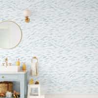 Serene Watercolor Fish Pattern Wallpaper Mural 3