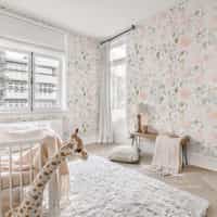 Watercolor Pink Floral Pattern Wallpaper Mural 5