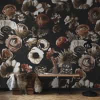 Midnight Florals Elegant Wallpaper Mural 4