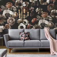 Midnight Florals Elegant Wallpaper Mural 5