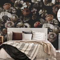 Midnight Florals Elegant Wallpaper Mural 6