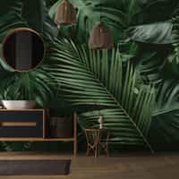 Tropical Jungle Leaves Wallpaper Mural 2