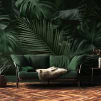 Tropical Jungle Leaves Wallpaper Mural 4