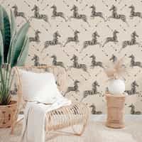 Wildlife Zebra with Arrows Wallpaper Mural 1