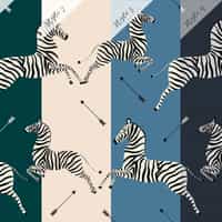 Wildlife Zebra with Arrows Wallpaper Mural 4