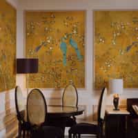 Chinoiserie Peacock and Blossom Wallpaper Mural 2