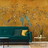Chinoiserie Peacock and Blossom Wallpaper Mural 3