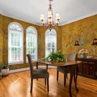 Chinoiserie Peacock and Blossom Wallpaper Mural 6