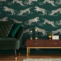 Wild Tiger Pattern Wallpaper Mural 1