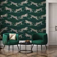 Wild Tiger Pattern Wallpaper Mural 2