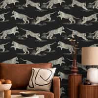 Wild Tiger Pattern Wallpaper Mural 2