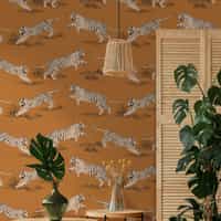 Wild Tiger Pattern Wallpaper Mural 2