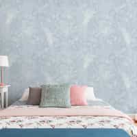 Soft Floral Elegance Peacock Wallpaper Mural 2