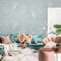 Soft Floral Elegance Peacock Wallpaper Mural 1