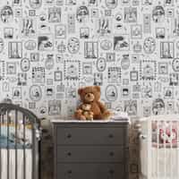 Sketchbook Nursery Animal Portraits Wallpaper Mural 2