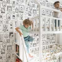 Sketchbook Nursery Animal Portraits Wallpaper Mural 5