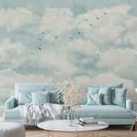 Soothing Skies Bird Flight Panoramic Wallpaper 1