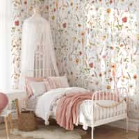 Delicate Wild Bloom Garden Wallpaper Mural 2