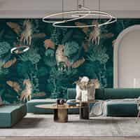Elegant Jungle Leopard Pattern Wallpaper Mural 2