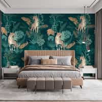 Elegant Jungle Leopard Pattern Wallpaper Mural 3
