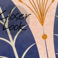 Elegant Fan Leaf Pattern Wallpaper Mural 5