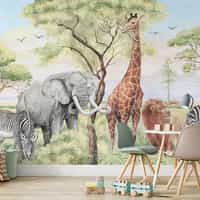African Safari Panorama Wildlife Wallpaper Mural 3