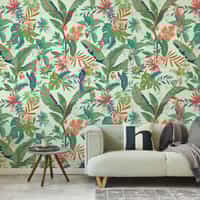 Tropical Paradise and Exotic Birds Wallpaper Mural 3