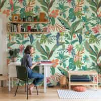 Tropical Paradise and Exotic Birds Wallpaper Mural 4