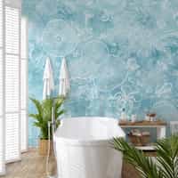 Aqua Marine Life Ocean Wallpaper Mural 2