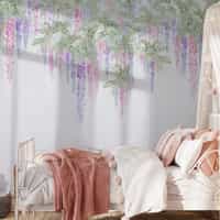 Soft Wisteria Elegance Wallpaper Mural 1