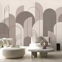 Modern Minimalist Abstract Arches Wallpaper Mural 1