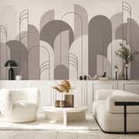Modern Minimalist Abstract Arches Wallpaper Mural 2