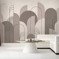 Modern Minimalist Abstract Arches Wallpaper Mural 3