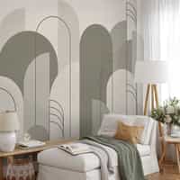 Modern Minimalist Abstract Arches Wallpaper Mural 2