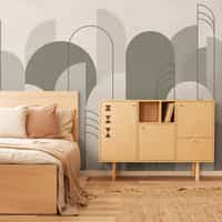 Modern Minimalist Abstract Arches Wallpaper Mural 4