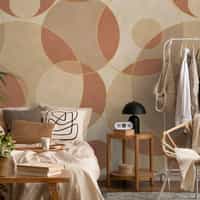 Opulent Circular Patterns Teal Wallpaper Mural 2