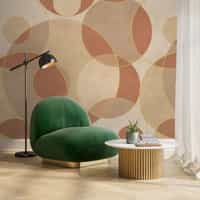 Opulent Circular Patterns Teal Wallpaper Mural 3