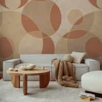 Opulent Circular Patterns Teal Wallpaper Mural 4