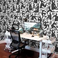 Elegant Abstract Ballet Figures Wallpaper Mural 4