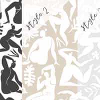 Elegant Abstract Ballet Figures Wallpaper Mural 6