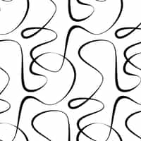 Abstract Black and White Line Art Wallpaper Mural 7