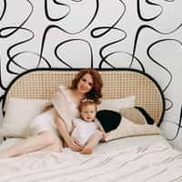 Abstract Black and White Line Art Wallpaper Mural 3