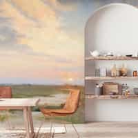 Sunrise Pastel Tones Artistic Wallpaper Mural 2