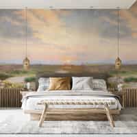 Sunrise Pastel Tones Artistic Wallpaper Mural 4